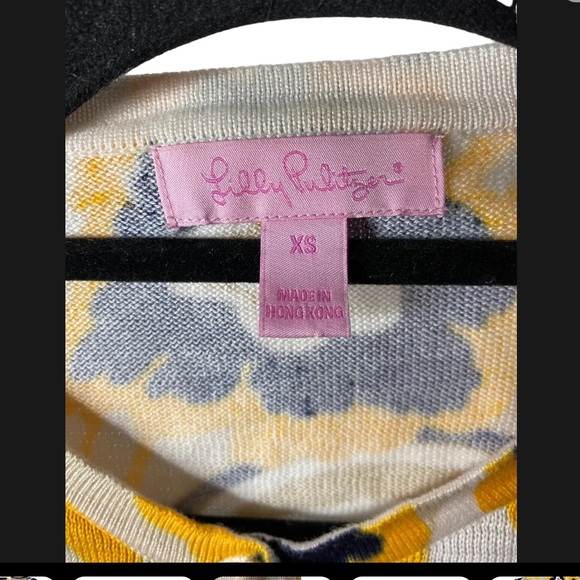 Lilly Pulitzer Floral Button Up Cotton Cardigan - XS - Picture 11 of 15